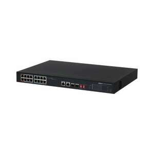 Dahua PoE switch - PFS3218-16ET-135 (16x 100Mbps at/af PoE; 2x gigabit SFP port; 135W PoE) kép