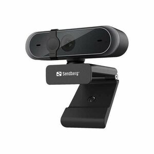 Sandberg Webkamera - USB Webcam Pro (2592x1944 képpont, 5 Megapixel, 30 FPS, USB 2.0, univerzális csipesz, mikrofon) kép