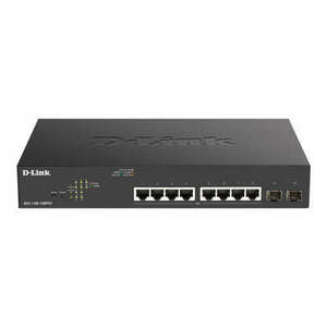 D-LINK Switch 8x1000Mbps (8xPOE) + 2xGigabit SFP Fémházas Asztali Menedzselhető, DGS-1100-10MPV2/E kép