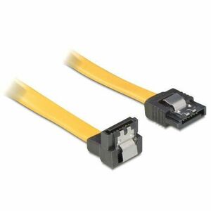 DeLock SATA down/straight metal yellow 30cm (82474) kép