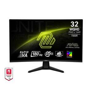 MSI 32" 32CQ6F MAG 16: 9 WQHD Rapid VA LED Gaming Monitor (MAG 32CQ6F) kép