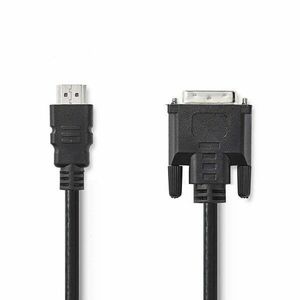 HDMI™ kábel | HDMI™ Csatlakozó | DVI-D 24+1-Érintkezős Dugasz | 1080p | Nikkelezett | 2.00 m | Egyenes | PVC | Fekete | Buborékfólia kép