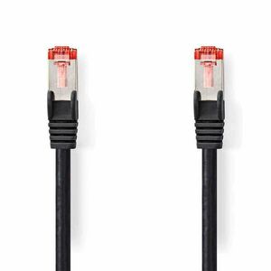 Cat 6 kábel | RJ45 Dugasz | RJ45 Dugasz | S/FTP | 1.00 m | Kerek | LSZH | Fekete | Műanyag Zacskó kép