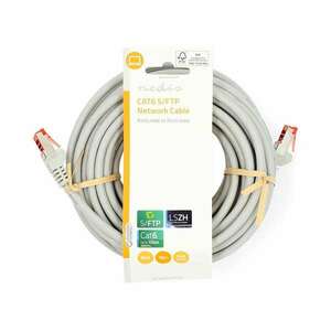 CAT6 hálózati kábel | RJ45 Dugasz | RJ45 Dugasz | S/FTP | 10.0 m | Kerek | LSZH | Szürke | Label kép