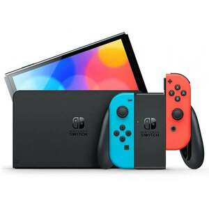 Nintendo Switch OLED Modell Neon Red & Blue Joy-Con Játékkonzol, Piros-Kék kép