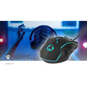 Gaming Mouse | Vezetékes | 1200 / 1800 / 2400 / 3600 dpi | Állítható DPI | Gombok száma: 6 | Programozható gombok | Jobbkezes | 1.50 m | LED kép