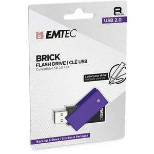 EMTEC Pendrive, 8GB, USB 2.0, EMTEC "C350 Brick", lila kép