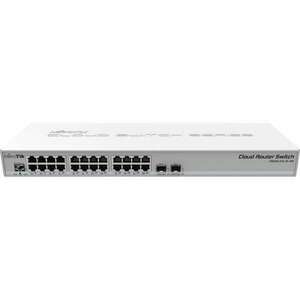 Mikrotik CRS326-24G-2S+RM Cloud Router Switch 24x1000Mbps + 2x10Gbit SFP+, Menedzselhető, Rackes - CRS326-24G-2S+RM kép