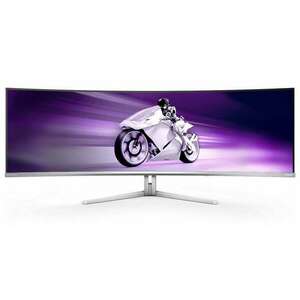 Philips Evnia 8000 49M2C8900L/00 124, 2 cm (48.9") 5120 x 1440 px Dual QHD QDOLED Fehér monitor kép