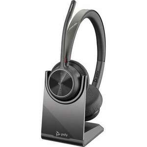 POLY 218476-02 fejhallgató és headset Vezetékes és vezeték nélküli Fejpánt Iroda/telefonos ügyfélközpont USB A típus Bluetooth Dokkoló Fekete (218476-02) kép