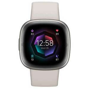 FITBIT Sense 2 okosóra (Lunar White / Platinum Aluminium) (FB521SRWT) kép