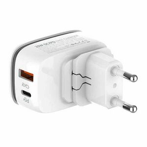 Wall charger LDNIO A2425C USB, USB-C+ Lightning cable kép