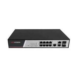 Hikvision 10/100 8x PoE + 2x gigabit combo menedzselhető switch (DS-3E2310P) (DS-3E2310P) kép