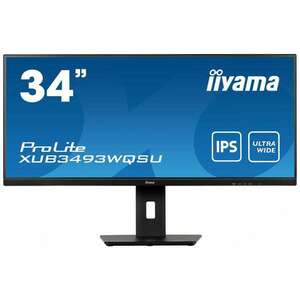 iiyama ProLite XUB3493WQSU-B5 monitor 86, 4 cm (34") 3440 x 1440 px UltraWide Quad HD LED Fekete kép