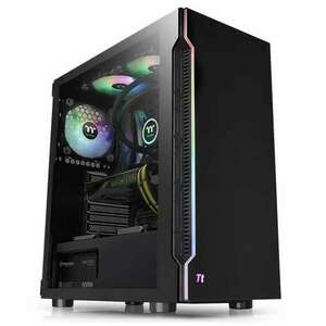 Thermaltake H200 TG RGB számítógépház, Middle Tower, tápegység nélkül, ATX, Fekete kép