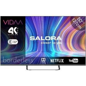 Smart LED 4K Ultra HD TV Salora, 50UV210, 127cm, VIDAA operációs rendszer, Amazon Prime, Apple TV, Disney+, Netflix, Deezer, Wifi, Dolby Digital, Direct LED, szegély nélküli, 2023-as modell, kép