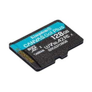 Kingston SDCG3/128GB memóriakártya MicroSDXC 128GB Canvas Go Plus 170R A2 U3 V30 + Adapter kép