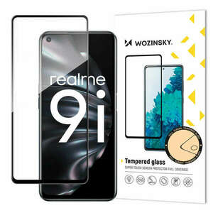 Wozinsky Tempered Glass Full Glue Super Tough Screen Protector Full Coveraged with Frame Case Friendly for Oppo A76 / Oppo A36 / Realme 9i black kép