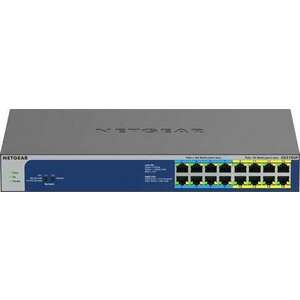 NETGEAR GS516UP (unmanaged) Gigabit Ethernet (10/100/1000) Ethernet-áramellátás (PoE) Szürke kép