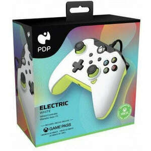 PDP Wired Controller Electric White & Yellow (Compatible with Xbox One) /Xbox X kép