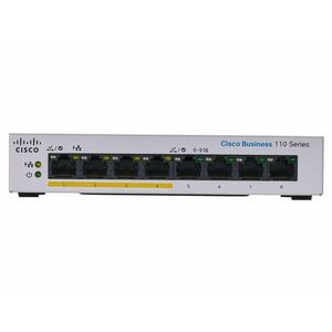 Cisco CBS110-8PP-D Unmanaged L2 Gigabit Ethernet (10/100/1000) PoE Szürke switch kép