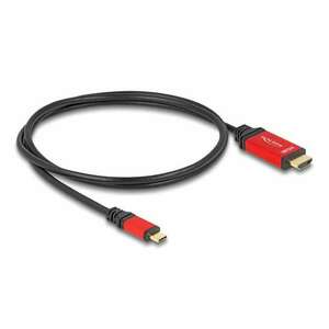 Delock USB Type-C - HDMI kábel (DP Alt Mode) 8K 60 Hz-hez HDR 1m piros (80095) (DE80095) kép