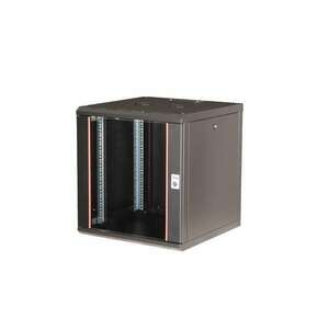 Equip Fali Rackszekrény - EPM-12-6060-B-CBAA (19", 12U, 600x600mm, előre szerelt, fekete) kép