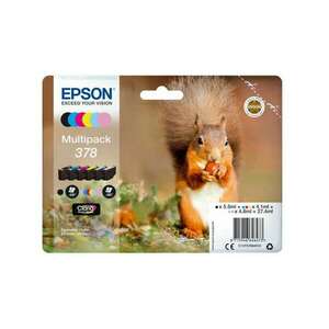 Epson Squirrel C13T37884010 tintapatron 1 db Eredeti Standard teljesítmény Fekete, Cián, Világos ciánkék, Magenta, Világos magenta, Sárga kép