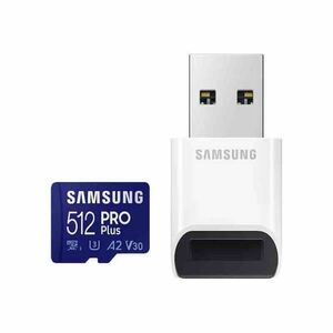 Samsung MicroSD kártya - 512GB MB-MD512KB/WW (PRO PLUS kártyaolvasóval, UHS-I, R160/W120, adapter, 512GB) kép