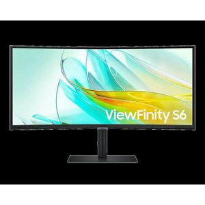 SAMSUNG 34" LS34C652UAUXEN ViewFinity S6 S65UC UWQHD VA 21: 9 5ms ívelt ultrawide monitor kép