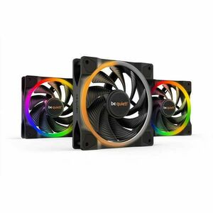 Be Quiet! Cooler 12cm - LIGHT WINGS 120mm PWM high-speed Triple-Pack (RGB, 2500rpm, 31dB, fekete) kép