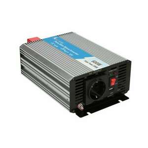 Extralink VOLTAGE CONVERTER 12V - 230V, 600W, PURE SINUS OPIP-600W áramátalakító és inverter Automatikus Alumínium, Fekete kép