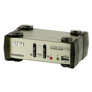 ATEN KVM Switch USB VGA + Audio, 2 port - CS1732B (CS1732B-A7-G) kép