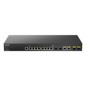 D-Link DXS-1210-12TC/E hálózati kapcsoló Vezérelt L2 10G Ethernet (100/1000/10000) 1U Fekete, Ezüst kép