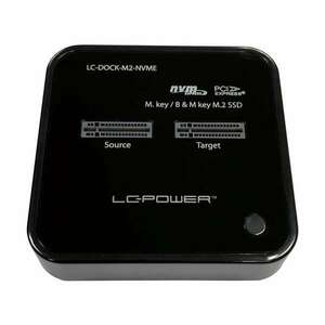 LC-Power LC-DOCK-M2-NVME M.2 Dokkoló állomás (USB 3.2 Gen 2x1 Type-C - M.2 NVMe) (LC-DOCK-M2-NVME) kép