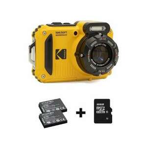 Kodak Pixpro WPZ2 vízálló/porálló/ütésálló digitális sárga fényképezőgép + 16Gb microSd + akkumu... kép