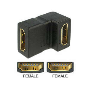 DeLock Adapter HDMI female > HDMI female 90° down kép