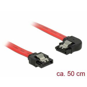 DeLock SATA 6 Gb/s Cable straight to left angled 50cm Red kép