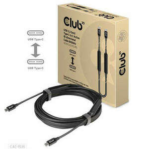 KAB Club3D USB 3.2 Gen2 Type C to C Active Bi-directional Cable 8K60Hz M/M 5m/16.4ft kép