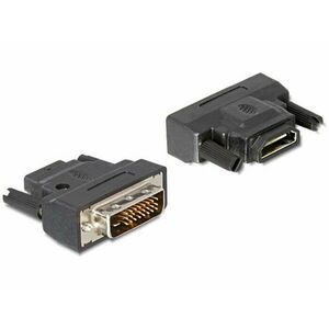 DeLock DVI-D (Dual Link) male > HDMI female with LED Adapter kép