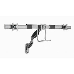 Gembird MA-WA3-01 Wall mounted adjustable monitor arm for 3 monitors 17"-27" Black kép