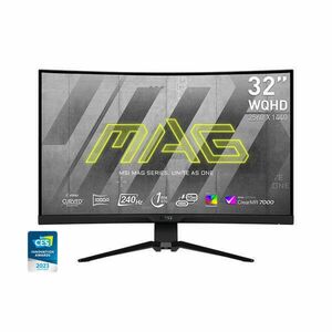 MSI Monitor GAMING MAG 325CQRXF Ívelt Rapid VA 31, 5" QHD 2560x1440, 4000: 1 CR, 400nits, 1ms, 240Hz, DP, 2x HDMI, USB-C kép