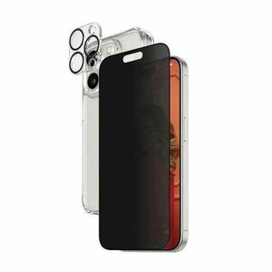 PanzerGlass Privacy Bundle 3in1 Transparent Case + Privacy Glass + Camera Protector for iPhone 15 Pro kép