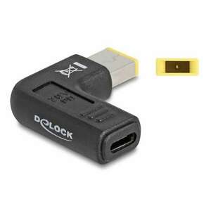 Delock Laptop töltőkábel adapter USB Type-C anya - Lenovo 11, 0 x 4, 5 mm apa 90 fokban hajlított (60003) kép