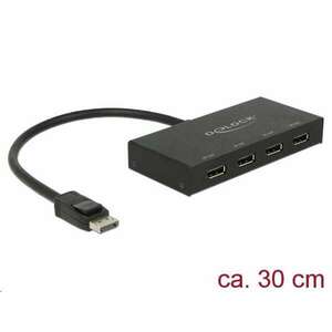 Delock Displayport 1.2-es elosztó 1 x Displayport-bemenet > 4 x Displayport-kimenet 4K (87694) (delock-87694) kép