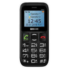 Maxcom MM426 Dual Sim mobiltelefon extra nagy gombokkal, vészhívóval fekete kép