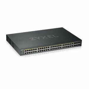 ZYXEL Switch 44x1000Mbps (44xPOE) + 4xGigabit kombó SFP+ 2xGigabit SFP, Fémházas Menedzselhető (48GbE POE port), GS1920- kép