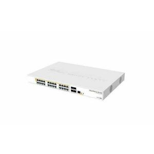 MIKROTIK Cloud Router Switch 24x1000Mbps (POE) + 4x10Gbit SFP+, Fémházas, Rackes - CRS328-24P-4S+RM kép