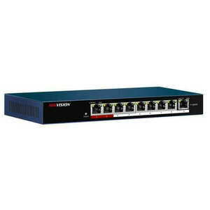 Hikvision Switch PoE - DS-3E0109P-E (8 port 100Mbps, 123W, 1 uplink port, L2) kép