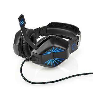 Gaming Headset, Teljes Fület Befedő Kialakítás, Stereo, USB Type-A / 2x 3.5 mm, Felhajtható Mikrofon, 2.20 m, LED kép